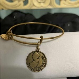Alex& Ani Gold New Jersey Charm Bangle Bracelet